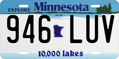 MN license plate 946LUV