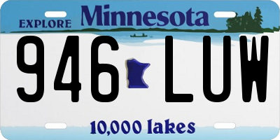 MN license plate 946LUW