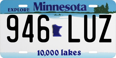 MN license plate 946LUZ