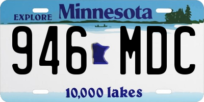 MN license plate 946MDC