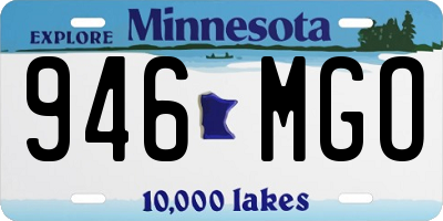 MN license plate 946MGO