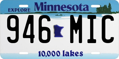 MN license plate 946MIC