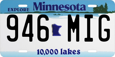 MN license plate 946MIG