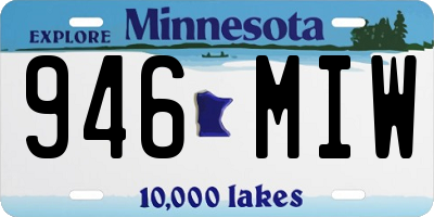 MN license plate 946MIW