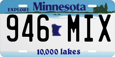 MN license plate 946MIX