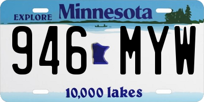 MN license plate 946MYW