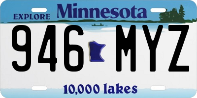 MN license plate 946MYZ