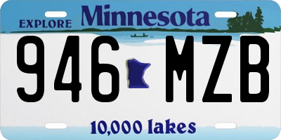 MN license plate 946MZB