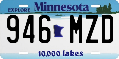 MN license plate 946MZD