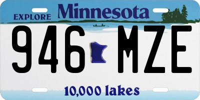 MN license plate 946MZE