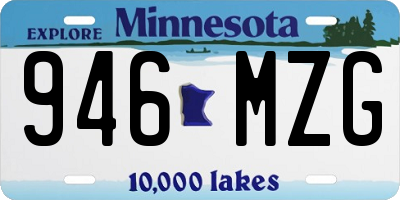 MN license plate 946MZG