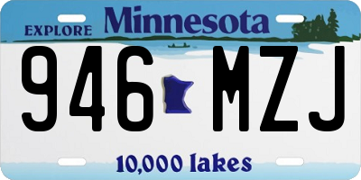 MN license plate 946MZJ