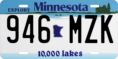 MN license plate 946MZK