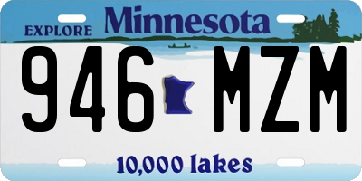 MN license plate 946MZM