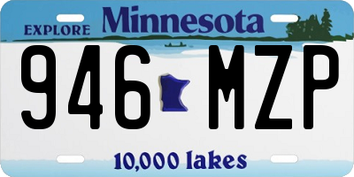 MN license plate 946MZP