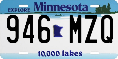 MN license plate 946MZQ