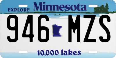 MN license plate 946MZS