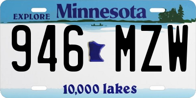 MN license plate 946MZW