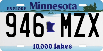MN license plate 946MZX