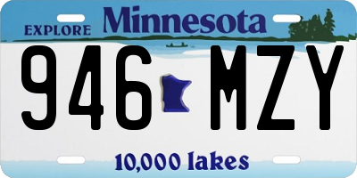 MN license plate 946MZY