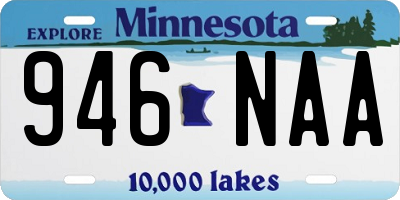MN license plate 946NAA