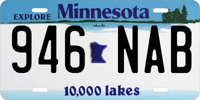 MN license plate 946NAB