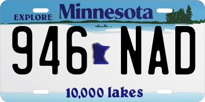 MN license plate 946NAD