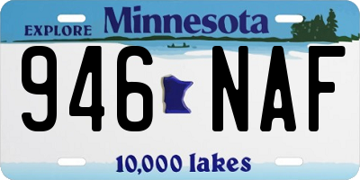 MN license plate 946NAF