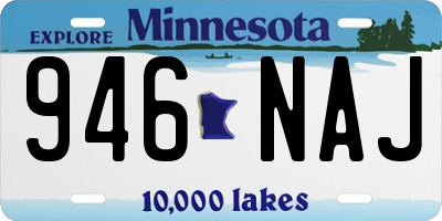 MN license plate 946NAJ