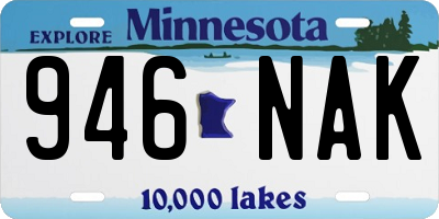 MN license plate 946NAK