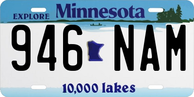 MN license plate 946NAM