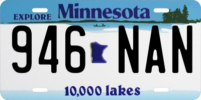 MN license plate 946NAN