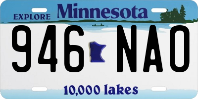 MN license plate 946NAO