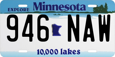 MN license plate 946NAW