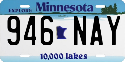 MN license plate 946NAY