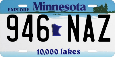 MN license plate 946NAZ