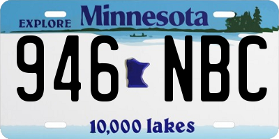 MN license plate 946NBC