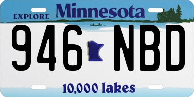 MN license plate 946NBD