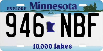 MN license plate 946NBF