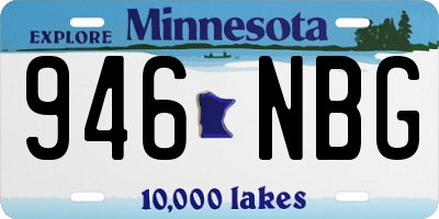 MN license plate 946NBG