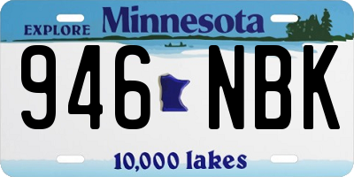 MN license plate 946NBK