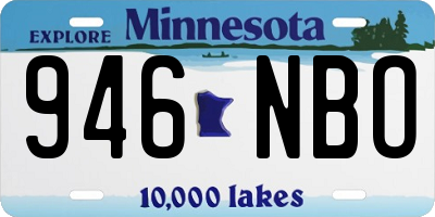 MN license plate 946NBO
