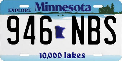 MN license plate 946NBS