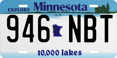 MN license plate 946NBT