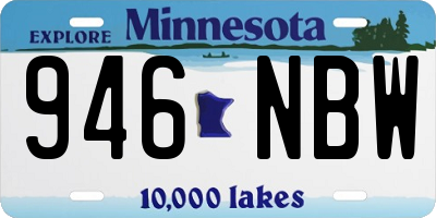 MN license plate 946NBW