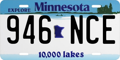 MN license plate 946NCE