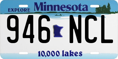 MN license plate 946NCL