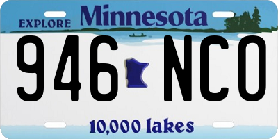 MN license plate 946NCO