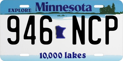 MN license plate 946NCP