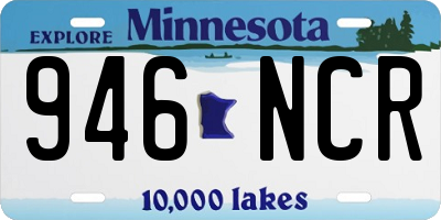 MN license plate 946NCR
